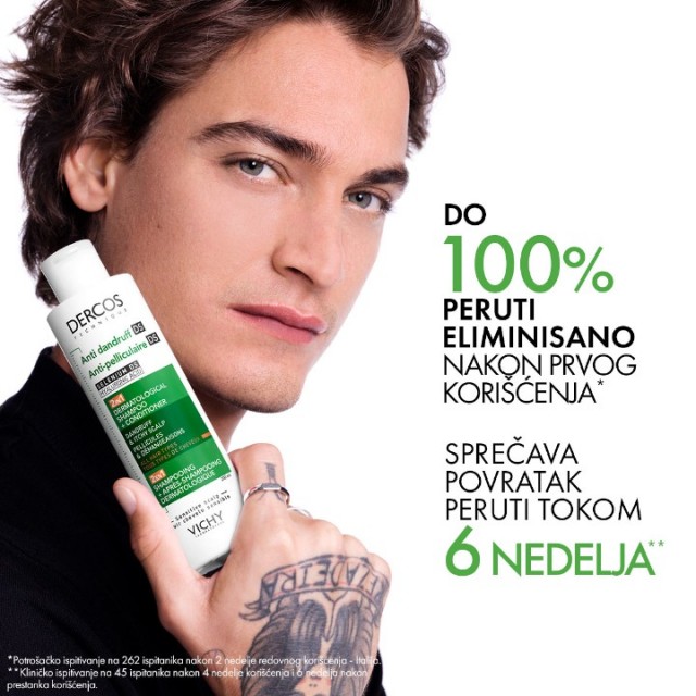 VICHY DERCOS ŠAMPON PROTIV PERUTI DS 2U1 390ML VICHY DERCOS ŠAMPON PROTIV PERUTI DS 2U1 390ML