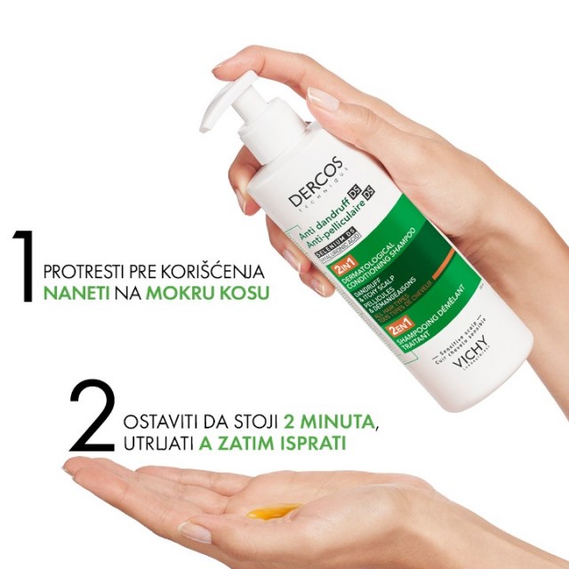 VICHY DERCOS ŠAMPON PROTIV PERUTI DS 2U1 390ML VICHY DERCOS ŠAMPON PROTIV PERUTI DS 2U1 390ML