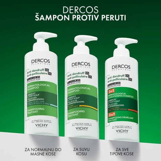 VICHY DERCOS ŠAMPON PROTIV PERUTI DS 2U1 390ML VICHY DERCOS ŠAMPON PROTIV PERUTI DS 2U1 390ML