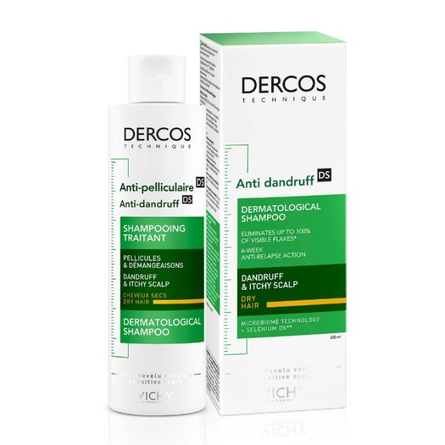VICHY DERCOS ANTI-DANDRUFF ŠAMPON PROTIV PERUTI ZA SUVU KOSU 200ML