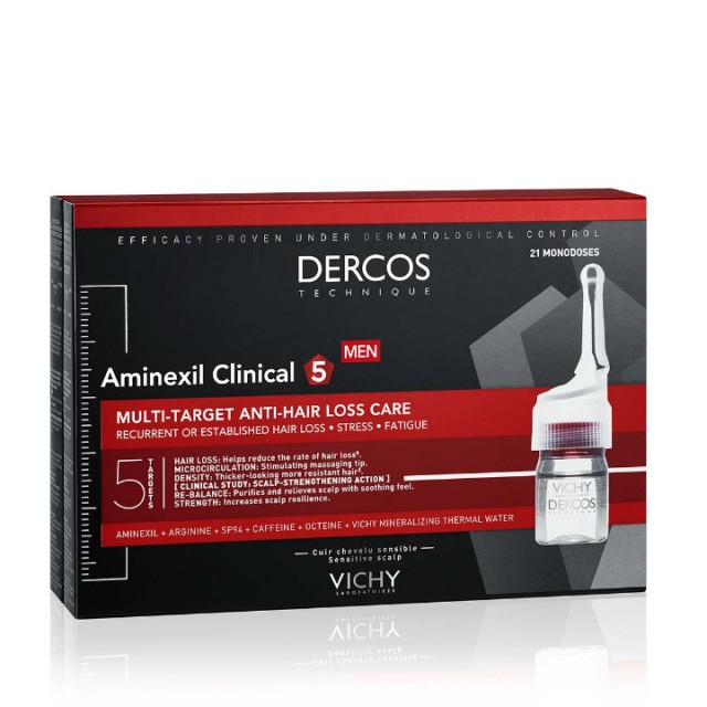 VICHY DERCOS AMINEXIL CLINICAL 5 AMPULE PROTIV OPADANJA KOSE ZA MUŠKARCE 21 AMPULA VICHY DERCOS AMINEXIL CLINICAL 5 AMPULE PROTIV OPADANJA KOSE ZA MUŠKARCE 21 AMPULA