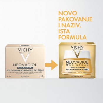VICHY NEOVADIOL POSTMENOPAUZA HRANJIVA DNEVNA NEGA ZA ČVRSTINU KOŽE I NADOKNADU GUBITKA LIPIDA U POSTMENOPAUZI, VRLO SUVA ZRELA KOŽA 50ML