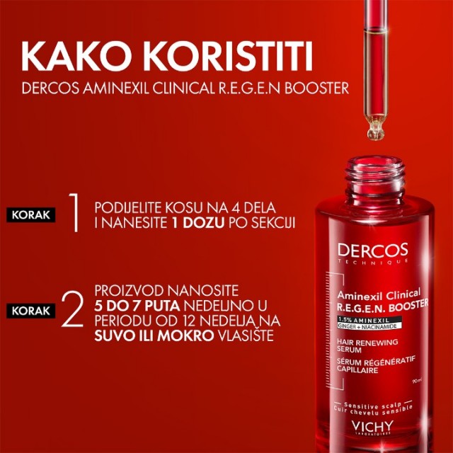 VICHY DERCOS AMINEXIL REGEN BOOSTER CLINICAL SERUM ZA KOSU 90ML VICHY DERCOS AMINEXIL REGEN BOOSTER CLINICAL SERUM ZA KOSU 90ML
