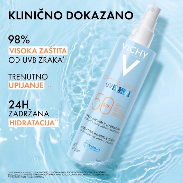 VICHY CAPITAL SOLEIL UV AQUA SPREJ SPF50+ 200ML