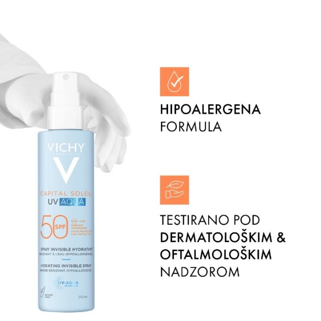 VICHY CAPITAL SOLEIL UV AQUA SPREJ SPF50+ 200ML