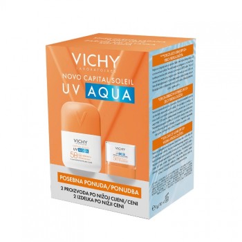 VICHY CAPITAL SOLEIL PROMO UV AQUA FLUID SPF50+ 50ML + STICK 10G