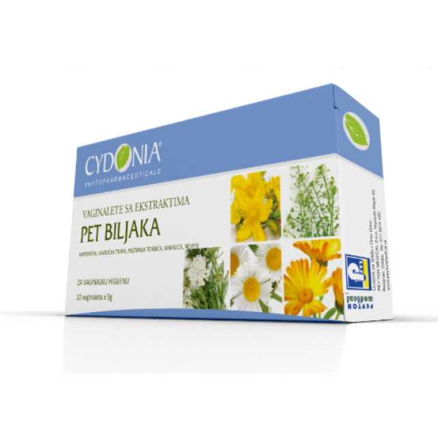 VAGITORIJE SA EKSTRAKTIMA PET BILJAKA 10X3G