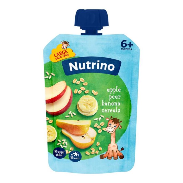 NUTRINO VOĆNA KAŠA OD JABUKE KRUŠKE I BANANE SA ŽITARICAMA 180G
