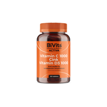 BIVITS ACTIVA VITAMIN C 1000 + CINK + VITAMIN D3 1000 TABLETE A60