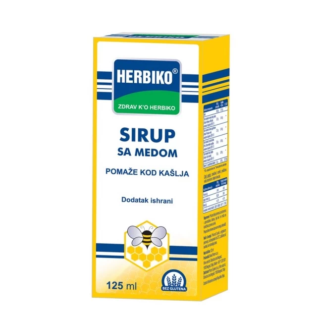 HERBIKO SIRUP ZA ODRASLE SA MEDOM 125ML