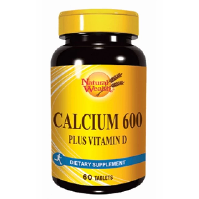 NATURAL WEALTH KALCIJUM 600+VITAMIN D TABLETE A60