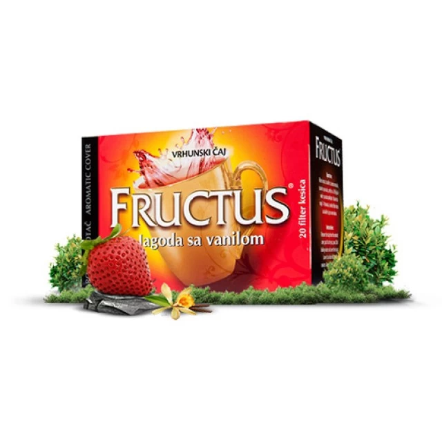 FRUCTUS JAGODA + VANILA FILTER ČAJ A20
