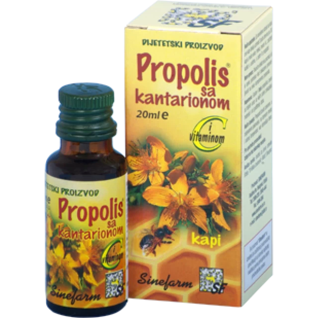 SINEFARM PROPOLIS KAPI SA KANTARIONOM I VITAMINOM C 20ML