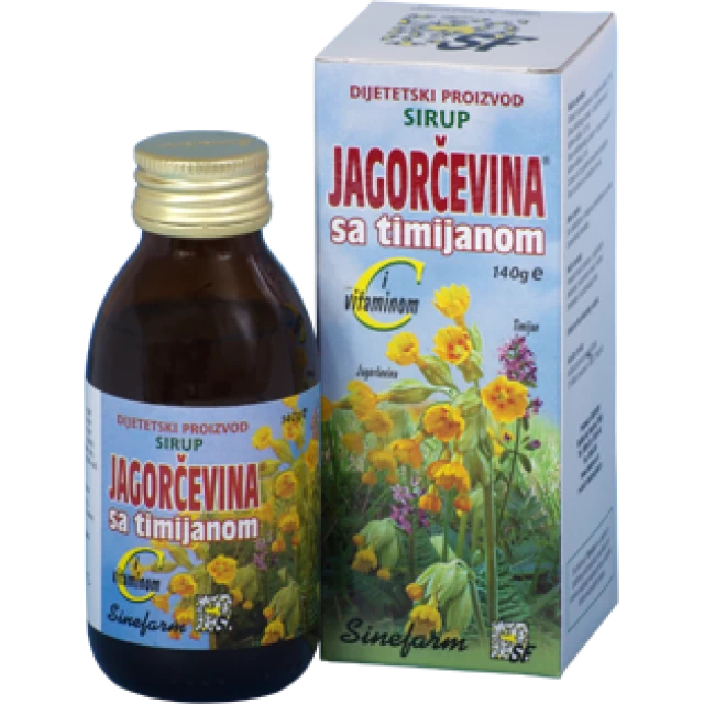 SINEFARM SIRUP JAGORČEVINA SA VITAMINOM C I TIMIJANOM 140ML