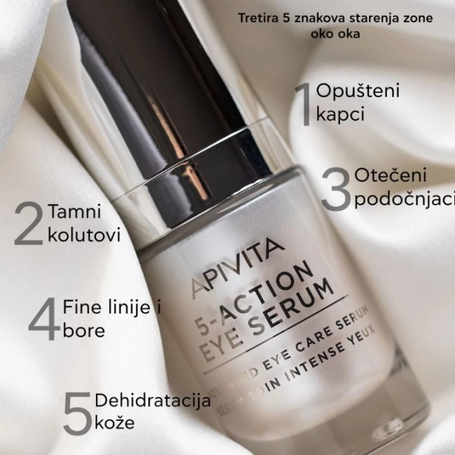 APIVITA 5-ACTION SERUM ZA ZONU OKO OČIJU 15ML