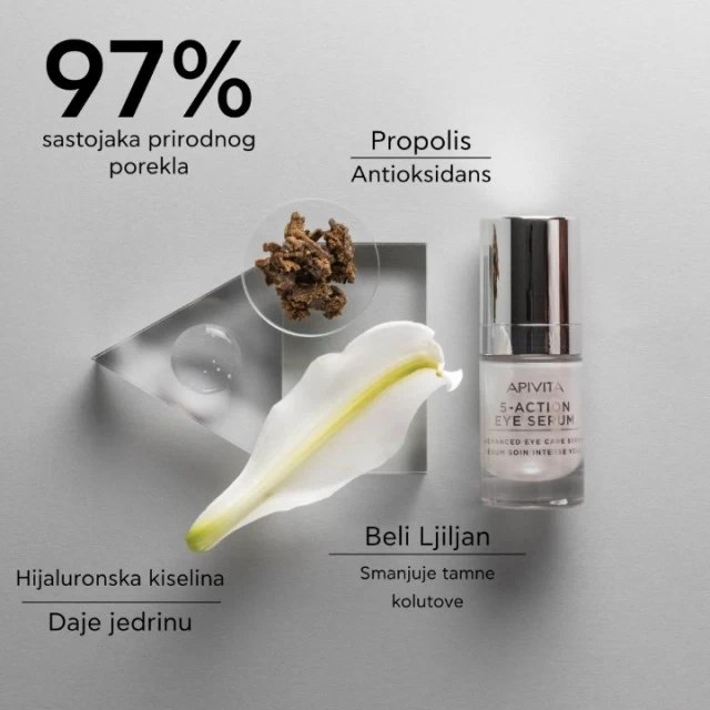 APIVITA 5-ACTION SERUM ZA ZONU OKO OČIJU 15ML