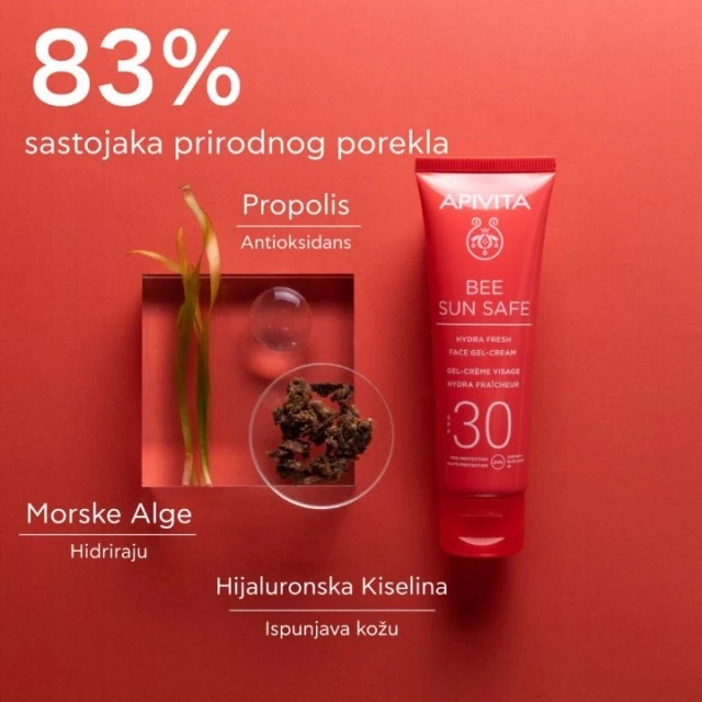 APIVITA BEE SUN SAFE HYDRA FRESH GEL KREMA  ZA LICE SPF30 50ML