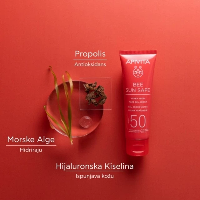 APIVITA BEE SUN SAFE HYDRA FRESH GEL KREMA  ZA LICE SPF50 50ML