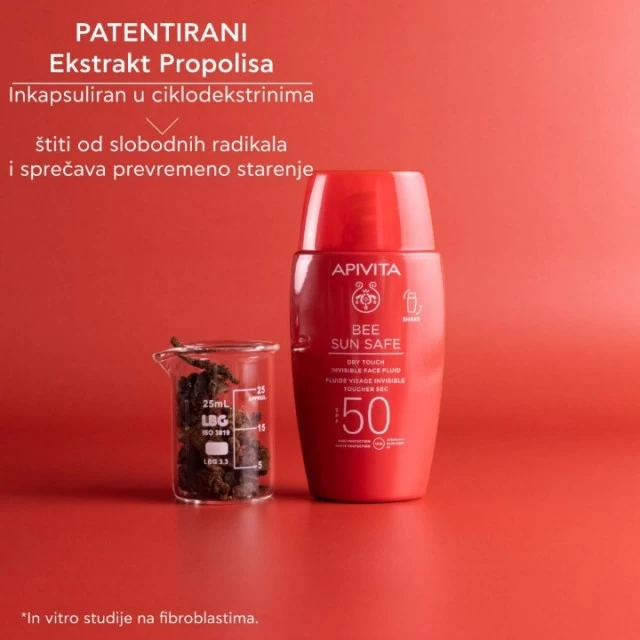 APIVITA BEE SUN SAFE DRY TOUCH FLUID  ZA LICE SPF50 50ML