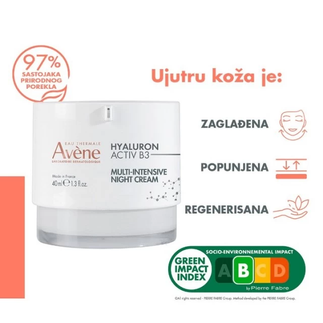 AVENE HYALURON ACTIV B3 NOĆNA KREMA 40 ML