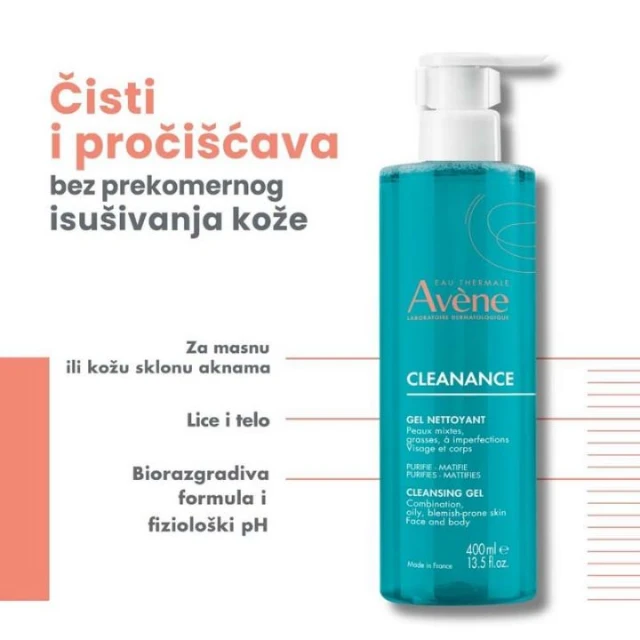 AVENE CLEANANCE GEL ZA ČIŠĆENJE 400ML