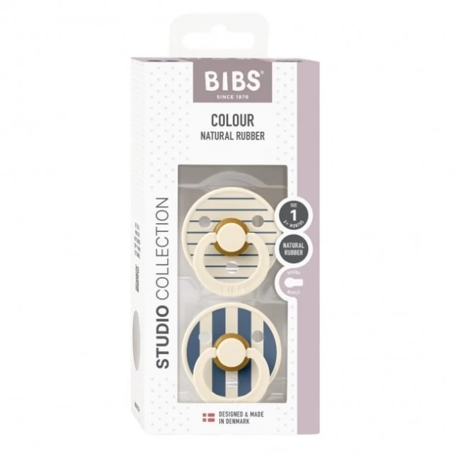 BIBS - Studio colour Pin Ivory Steel blue mix dude
