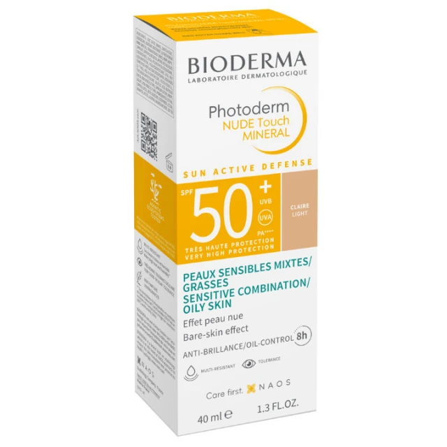 BIODERMA PHOTODERM NUDE TOUCH LIGHT COLOUR SPF50+ 40 ML