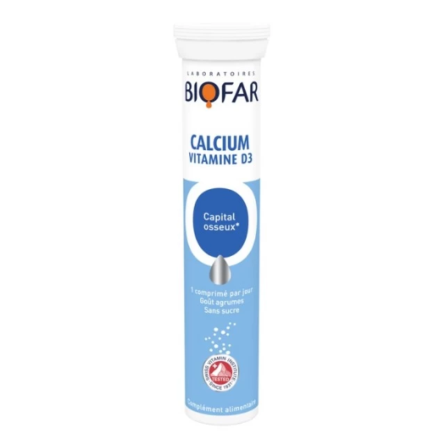 BIOFAR KALCIJUM + VITAMIN D3 ŠUMEĆE TABLETE A20