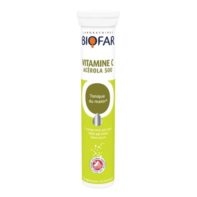 BIOFAR VITAMIN C 500MG NATURELLE ŠUMEĆE TABLETE A20