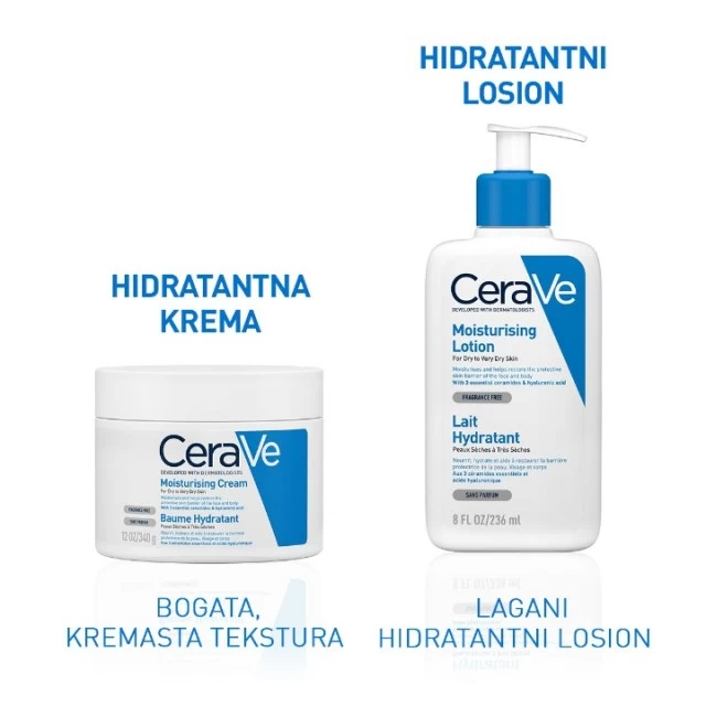 CERAVE HIDRANTNA KREMA ZA SUVU DO VRLO SUVU KOŽU 340ML