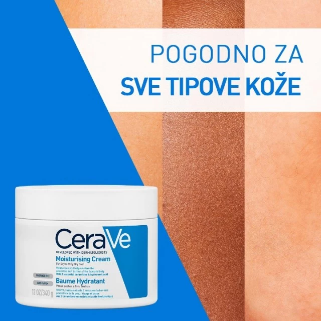 CERAVE HIDRANTNA KREMA ZA SUVU DO VRLO SUVU KOŽU 340ML