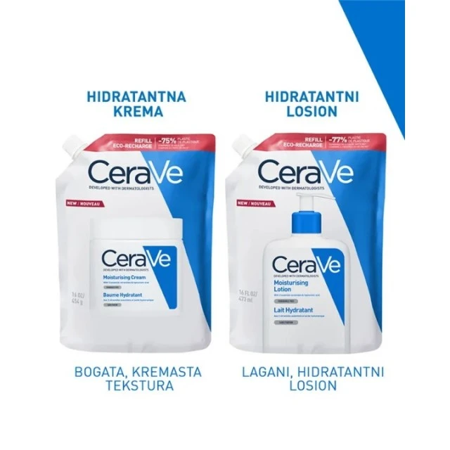CERAVE HIDRANTNA KREMA ZA SUVU DO VRLO SUVU KOŽU REFFIL 454ML