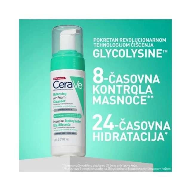 CERAVE VAZDUŠASTA PENA ZA ČIŠĆENJE ZA URAVNOTEŽENU KOŽU 150ML