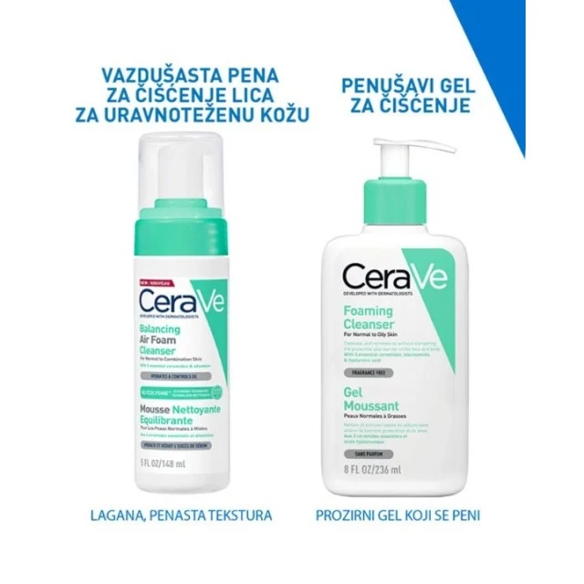 CERAVE VAZDUŠASTA PENA ZA ČIŠĆENJE ZA URAVNOTEŽENU KOŽU 150ML
