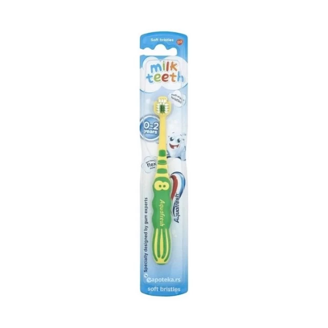 AQUAFRESH ČETKICA ZA PRANJE PRVIH MLEČNIH ZUBA KOD DECE UZRASTA OD 0 DO 2 GODINE