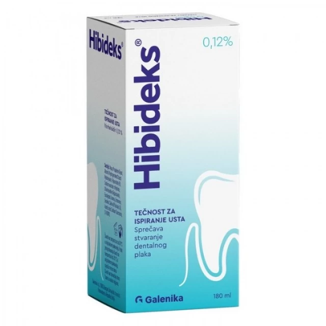 HIBIDEX 0,12% TEČNOST ZA ISPIRANJE USTA 180ML