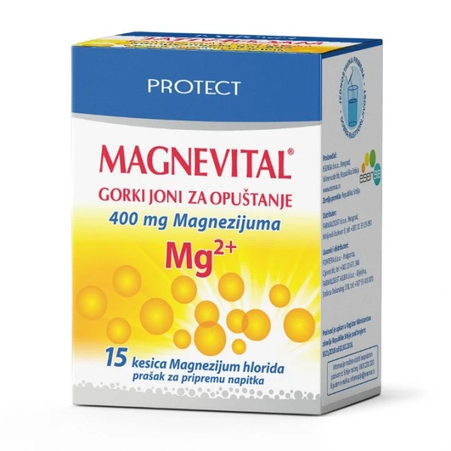 MAGNEVITAL GORKI JONI ZA OPUŠTANJE, MAGNEZIJUM HLORID U PRAHU 15 KESICA