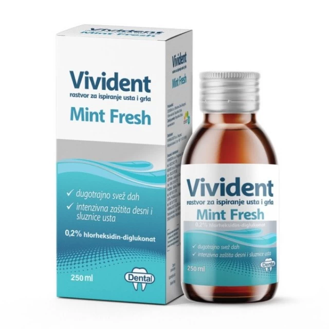 VIVIDENT MINT FRESH ZA ISPIRANJE USTA I GRLA 250 ML