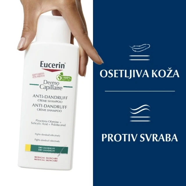 EUCERIN DERMOCAPILLAIRE KREM ŠAMPON PROTIV SUVE PERUTI 250ML