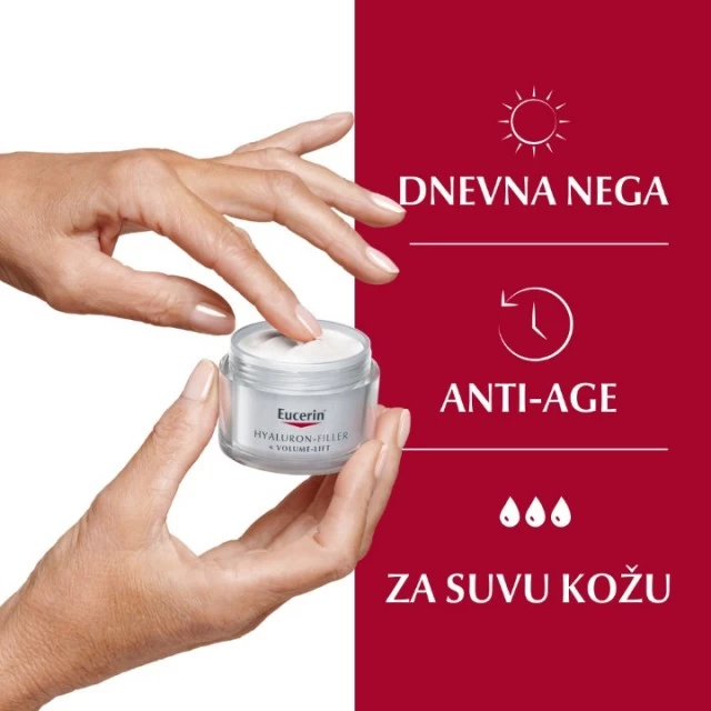EUCERIN HYALURON FILLER + VOLUME-LIFT DNEVNA KREMA ZA SUVU KOŽU SPF15 50ML