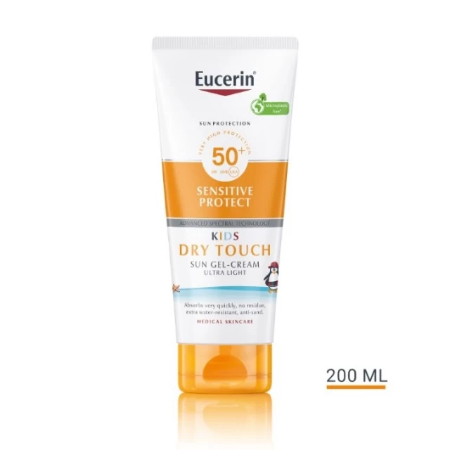 EUCERIN SUN DRY TOUCH GEL-KREMA ZA ZAŠTITU DEČJE KOŽE OD SUNCA SPF 50+  200 ML
