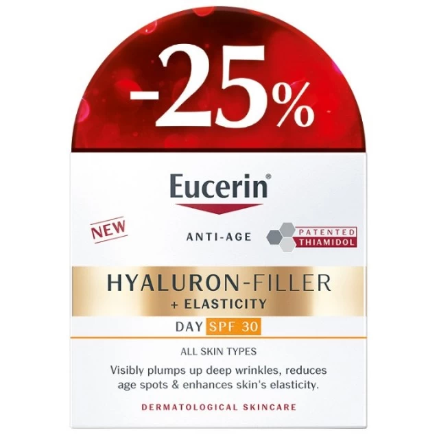 EUCERIN HYALURON FILLER + ELASTICITY  DNEVNA KREMA SPF30 50ML -25%