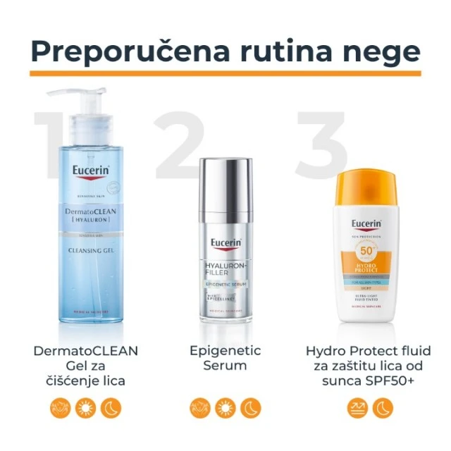 EUCERIN SUN HYDRO-PROTECT TONIRANI FLUID ZA ZAŠTITU LICA OD SUNCA SPF 50+ SVETLI 50 ML