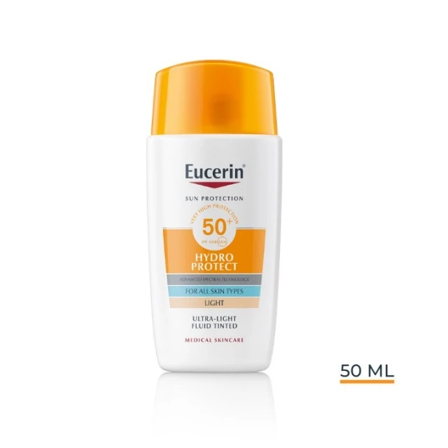 EUCERIN SUN HYDRO-PROTECT TONIRANI FLUID ZA ZAŠTITU LICA OD SUNCA SPF 50+ SVETLI 50 ML