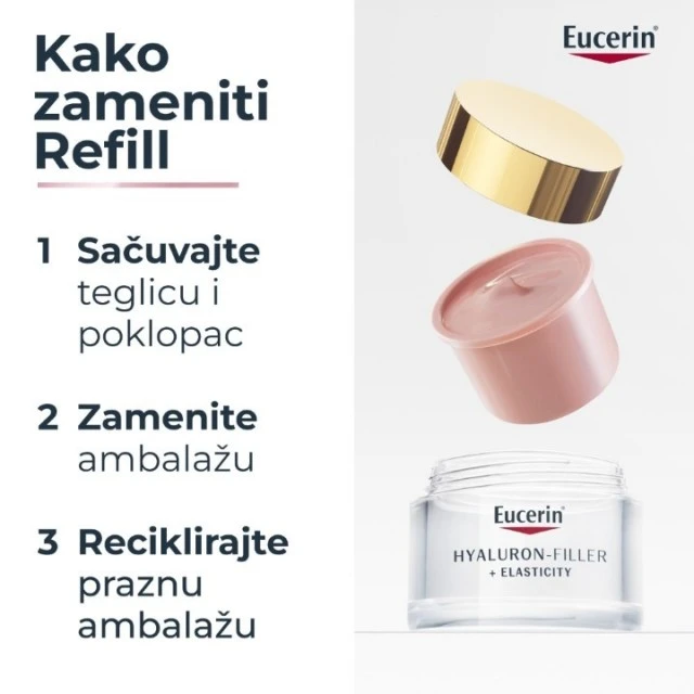 EUCERIN HYALURON FILLER + ELASTICITY  DNEVNA KREMA SPF30 ROSE 50ML REFILL 99545