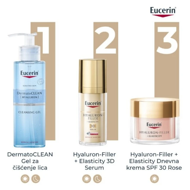 EUCERIN HYALURON FILLER + ELASTICITY  DNEVNA KREMA SPF30 ROSE 50ML REFILL 99545