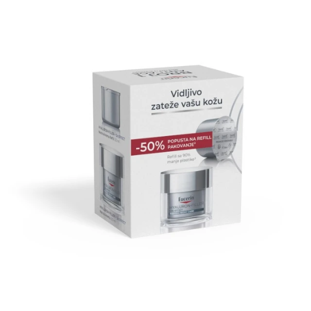 EUCERIN HYALURON FILLER  REFILL PAKET NOĆNA KREMA 50 + 50ML
