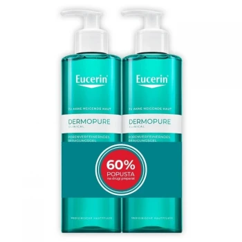 EUCERIN DERMOPURE CLINICAL GEL ZA ČIŠĆENJE PROMO 2X 400ML EUCERIN DERMOPURE CLINICAL GEL ZA ČIŠĆENJE PROMO 2X 400ML