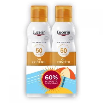 EUCERIN BOX SUN DRY TOUCH SPREJ ZA ZASTITU KOŽE OD SUNCA  SPF50+ 2X200ML PROMO