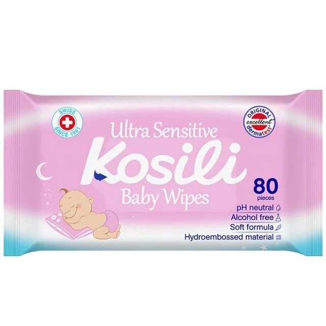 KOSILI VLAŽNE MARAMICE 80 KOMADA SENSITIV ROZE